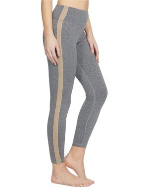 Spiritual Gangster Stripe Perfect High-Waist Leggings Grey / Gray + Gold, Small